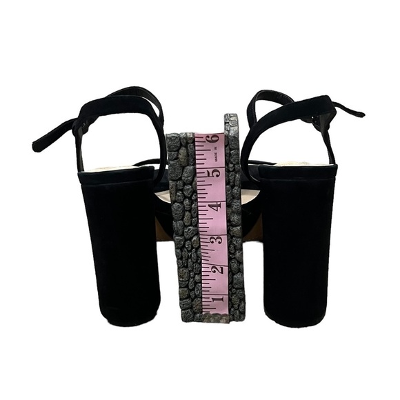 Vince Camuto Black Suede Platform Block Heel Sandals Size 8 Women's - Picture 7 of 9